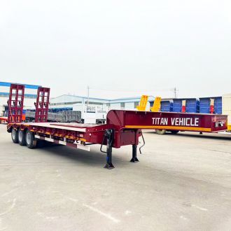 3 Axle 80 Ton Lowbed Truck Trailer